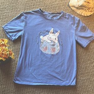 Kids Teens Cute Adorable Bunny Baby Blue T-Shirt Size S Hot Graphic T-Shirt